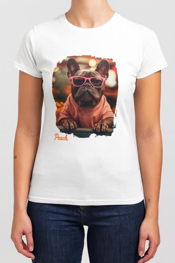 Punky Frenchie Peach Woman Tee