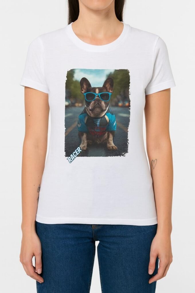 Punky Frenchie Racer Woman Tee