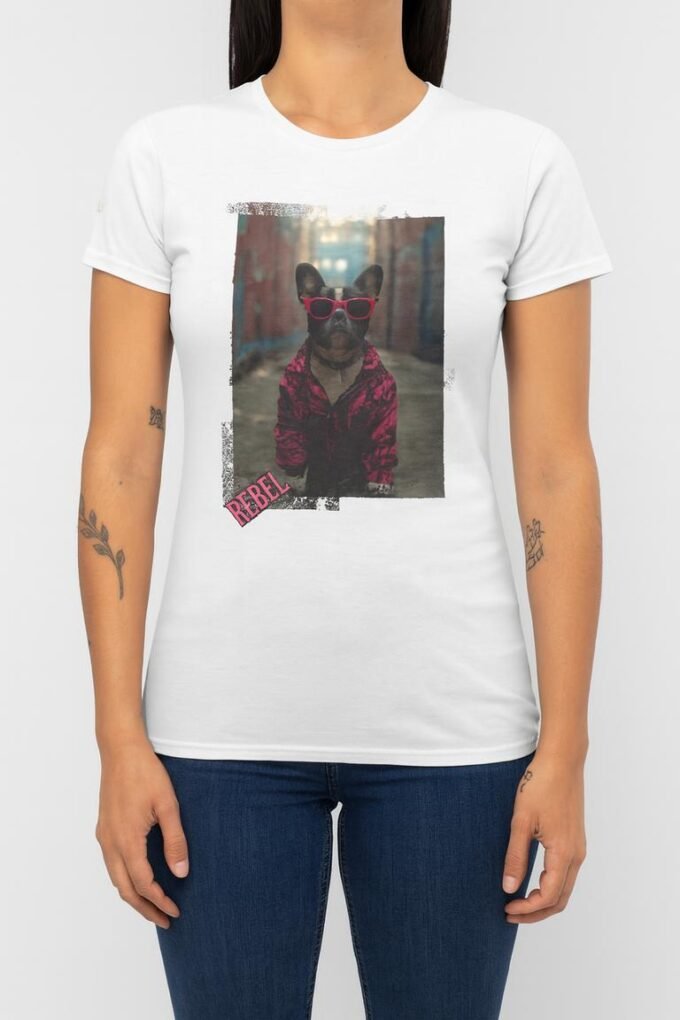Punky Frenchie Rebel Woman Tee