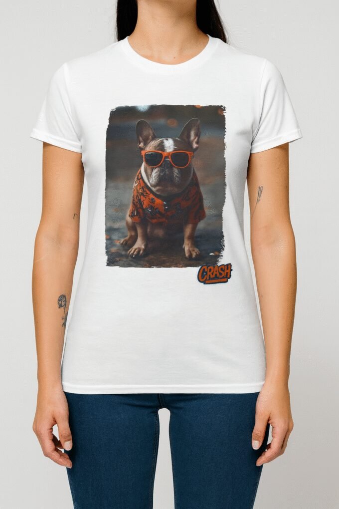 Punky Frenchie Crash Woman Tee