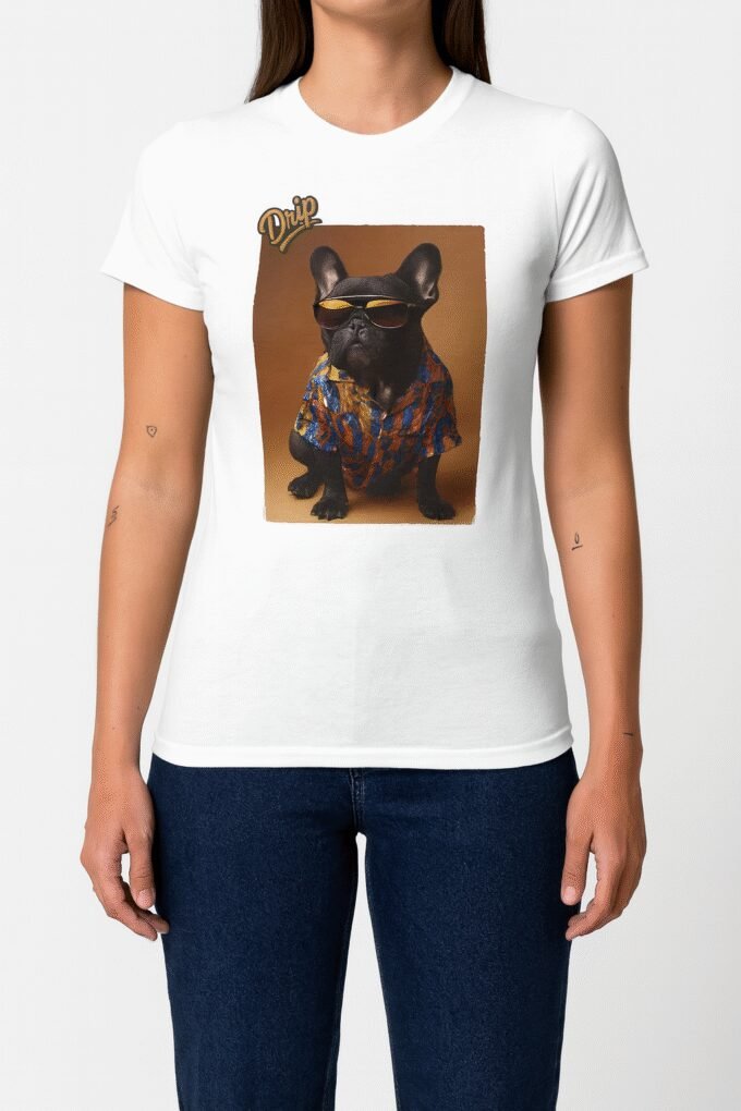 Punky Frenchie Drip Woman Tee