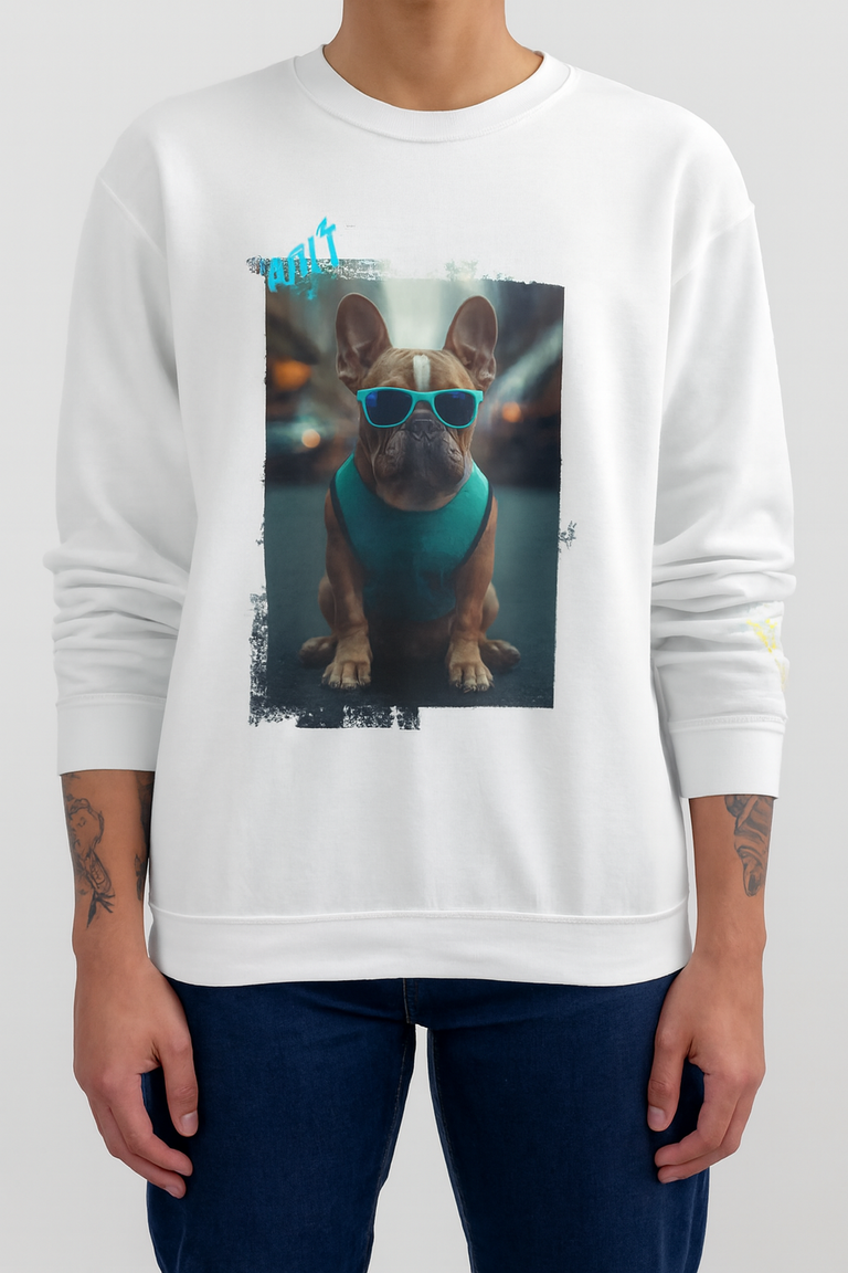 Punky Frenchie Bolt Sweatshirt