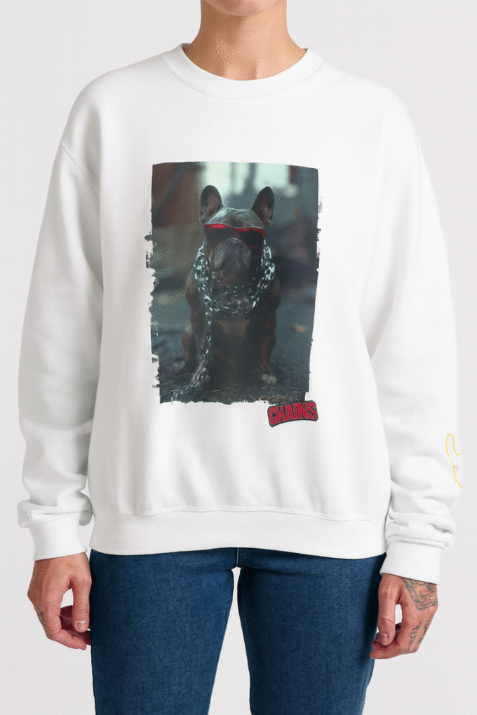 Punky Frenchie Chains Sweatshirt