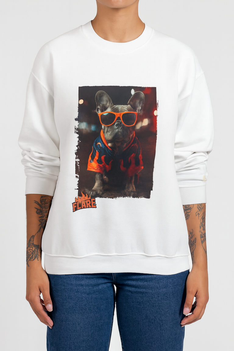 Punky Frenchie Flare Sweatshirt