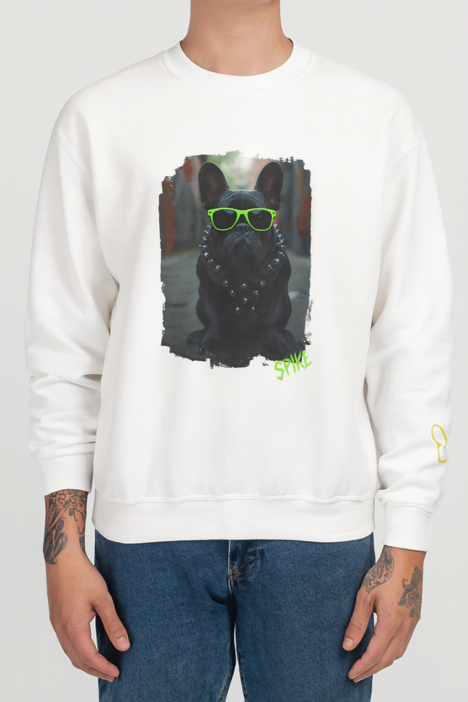 Punky Frenchie Spike Sweatshirt